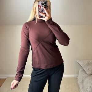 Nike: Maroon Ribbed Long Sleeve